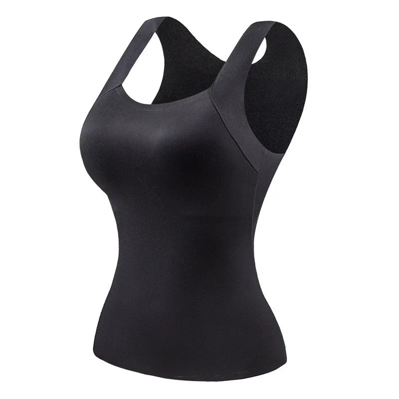 U Neck Shapewear Built-in Bra Tank