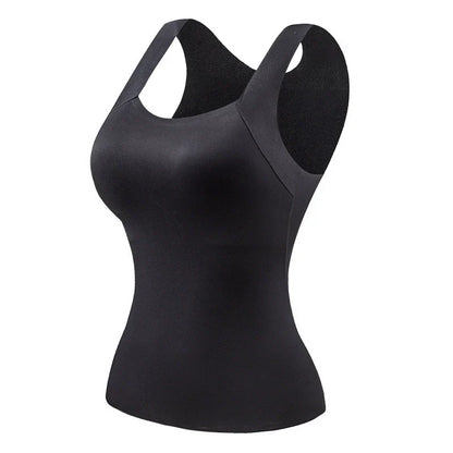 U Neck Shapewear Built-in Bra Tank