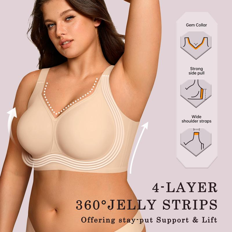 Comfortable Wireless Full Coverage Jelly Smoothing Bra